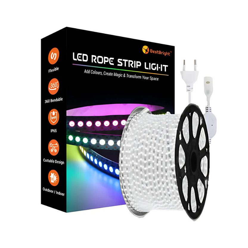 5m White LED Rope Light – 266 LEDs